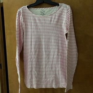 SOLD!! Adorable striped T-shirt with boat neck